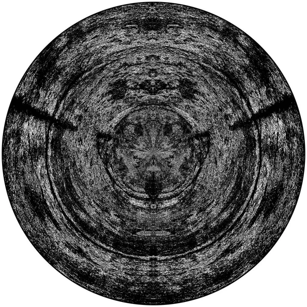 Élément Superposition Grunge Rond Noir Blanc Modèle Cercle Logo Insigne — Photo