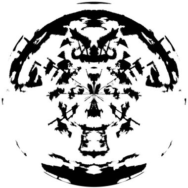 Siyah-Beyaz Grunge Üst üste bindirme elementi. Daire şekli, logo, rozet, etiket, simge. Soyut Tehlike Doku Arkaplanı. Kirli Vintage Monochrome Vektör İllüstrasyon Arkaplanı. Fırça Vuruşları Şablonu