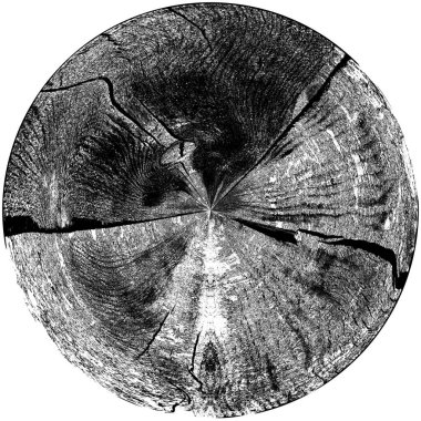 Siyah-Beyaz Grunge Üst üste bindirme elementi. Daire şekli, logo, rozet, etiket, simge. Soyut Tehlike Doku Arkaplanı. Kirli Vintage Monochrome Vektör İllüstrasyon Arkaplanı. Fırça Vuruşları Şablonu