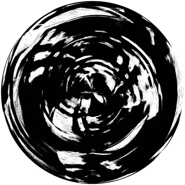 Élément Superposition Grunge Rond Noir Blanc Modèle Cercle Logo Insigne — Photo