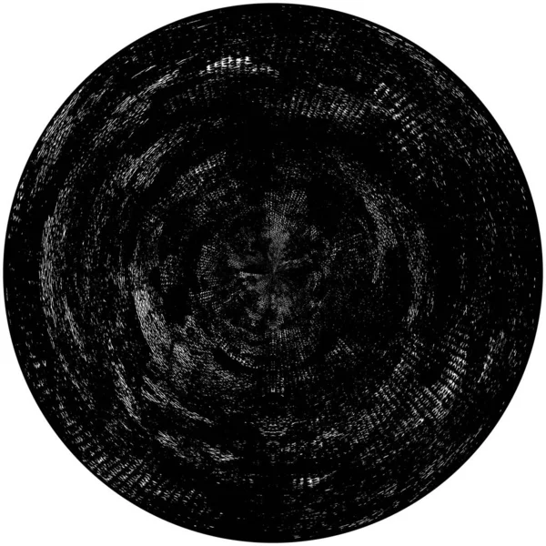 Svart Vit Rund Grunge Overlay Element Cirkelmönster Logotyp Bricka Etikett — Stockfoto