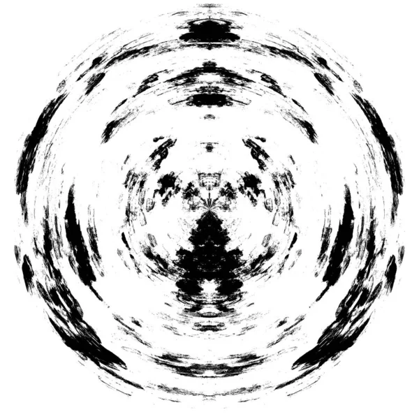 Black White Grunge Overlay Element Kruhový Vzor Logo Odznak Štítek — Stock fotografie