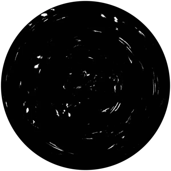 Zwart Wit Ronde Grunge Overlay Element Cirkelpatroon Logo Badge Label — Stockfoto