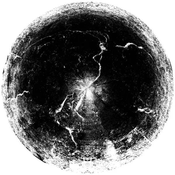 Élément Superposition Grunge Rond Noir Blanc Modèle Cercle Logo Insigne — Photo