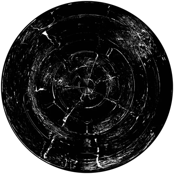 Élément Superposition Grunge Rond Noir Blanc Modèle Cercle Logo Insigne — Photo