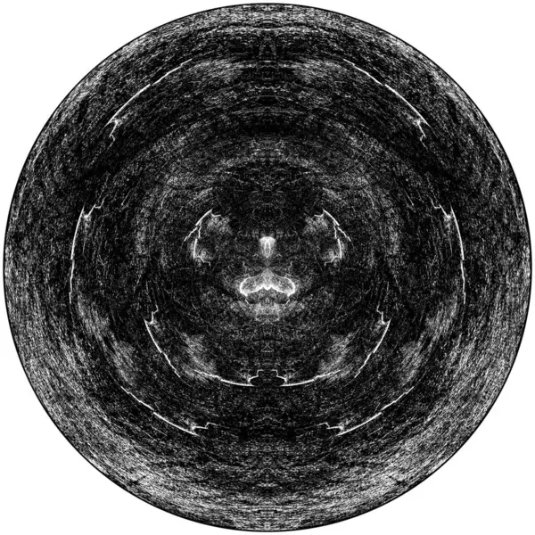 Élément Superposition Grunge Rond Noir Blanc Modèle Cercle Logo Insigne — Photo