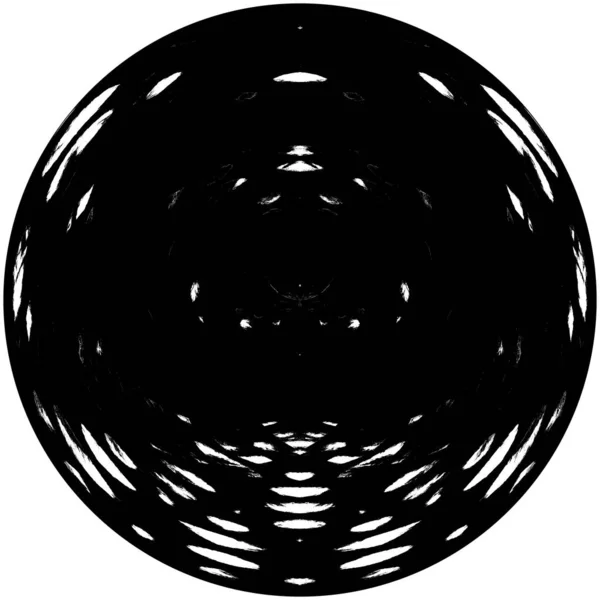 Musta Valkoinen Pyöreä Grunge Overlay Element Ympyrä Kuvio Logo Merkki — kuvapankkivalokuva