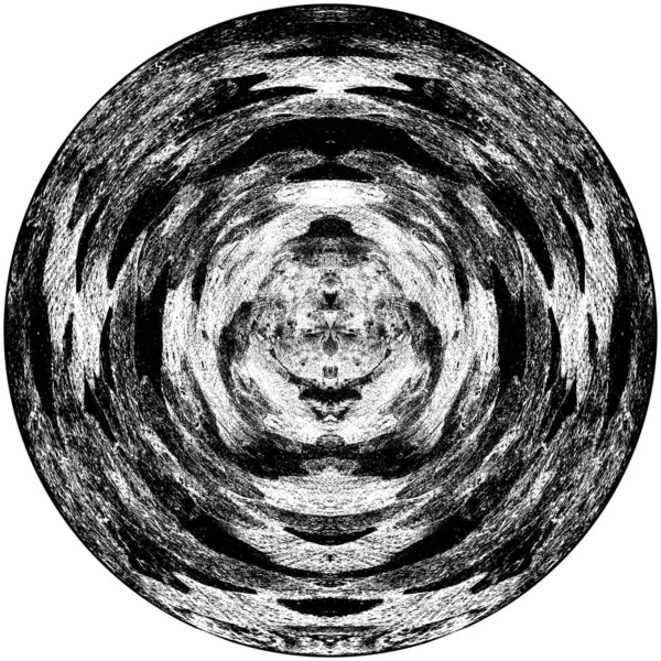 Élément Superposition Grunge Rond Noir Blanc Modèle Cercle Logo Insigne — Photo