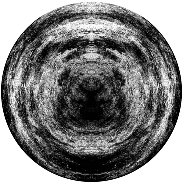 Élément Superposition Grunge Rond Noir Blanc Modèle Cercle Logo Insigne — Photo