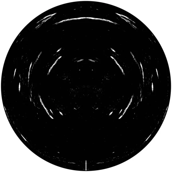Alb Negru Grunge Overlay Element Cerc Model Logo Insigna Eticheta — Fotografie, imagine de stoc