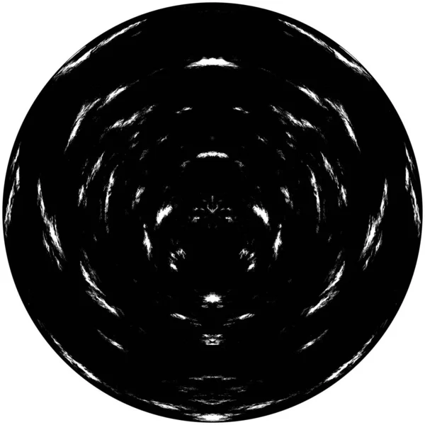 Siyah Beyaz Grunge Üst Üste Bindirme Elementi Daire Şekli Logo — Stok fotoğraf