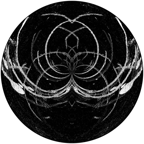 Black White Grunge Overlay Element Circle Pattern Logo Badge Label — Stock Photo, Image