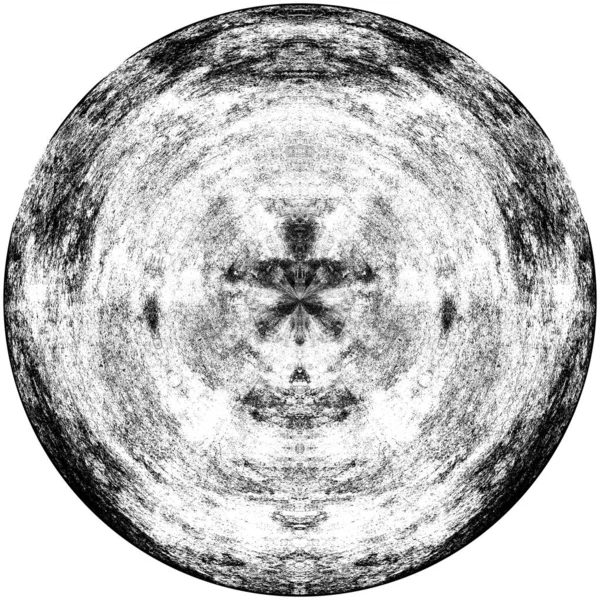 Élément Superposition Grunge Rond Noir Blanc Modèle Cercle Logo Insigne — Photo