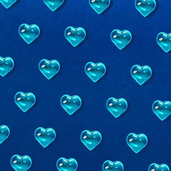 Vzorek jasných srdcí. Symbol Lgbtovy lásky, Svatý Valentýn. Minimalismus — Stock fotografie