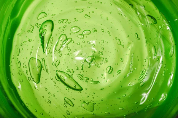 Aloe Vera gel cosmético. Textura em gel com bolhas sobre fundo branco isolado. Conceito de cosméticos naturais. Close-up, macro — Fotografia de Stock