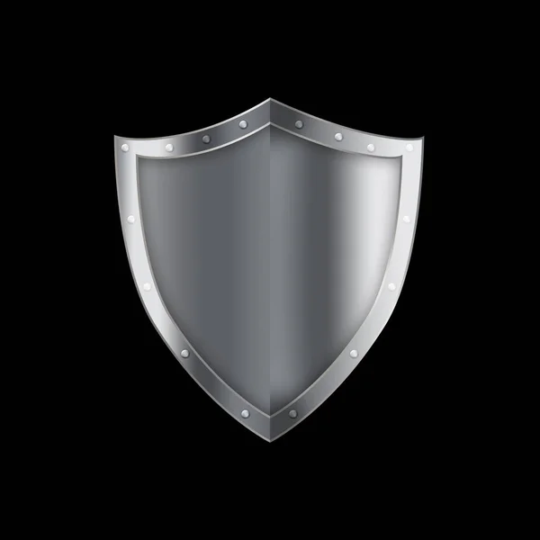 Medieval shield on black background. — Stock Photo, Image