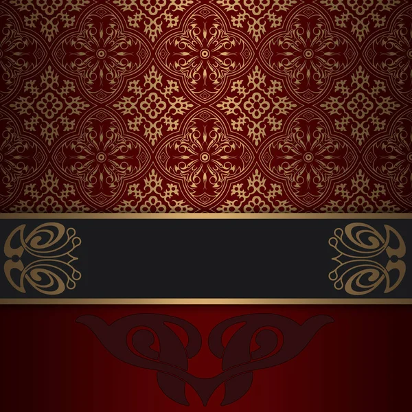 Gold und roter ornamentaler Hintergrund. — Stockfoto