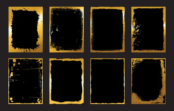 Set of Black and Gold Design Templates for Brochures, Flyers, Banners Infographic. Abstract Modern Backgrounds. — Stock Illustration Set of Black and Gold Design Templates for Brochures, Flyers, Banners Infographic. Abstract Modern Backgrounds. Stock Illustration