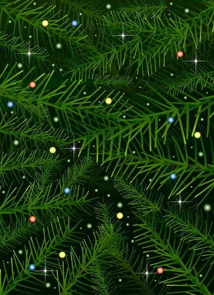 クリスマス ツリーの松の枝のベクトルの背景 — ストックベクタ