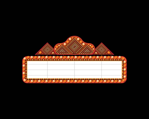 鮮やかな劇場輝くレトロなシネマ ネオンのサイン — ストックベクタ