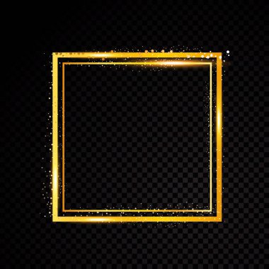 Altın ışıltılı sarmal yıldız tozu iz köpüklü parçacıklar şeffaf arka plan üzerinde. Uzay kuyruklu yıldız kuyruk. Vektör glamour moda çizim