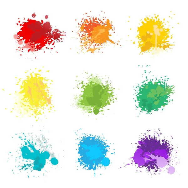 Paint splat colors — Stock Vector