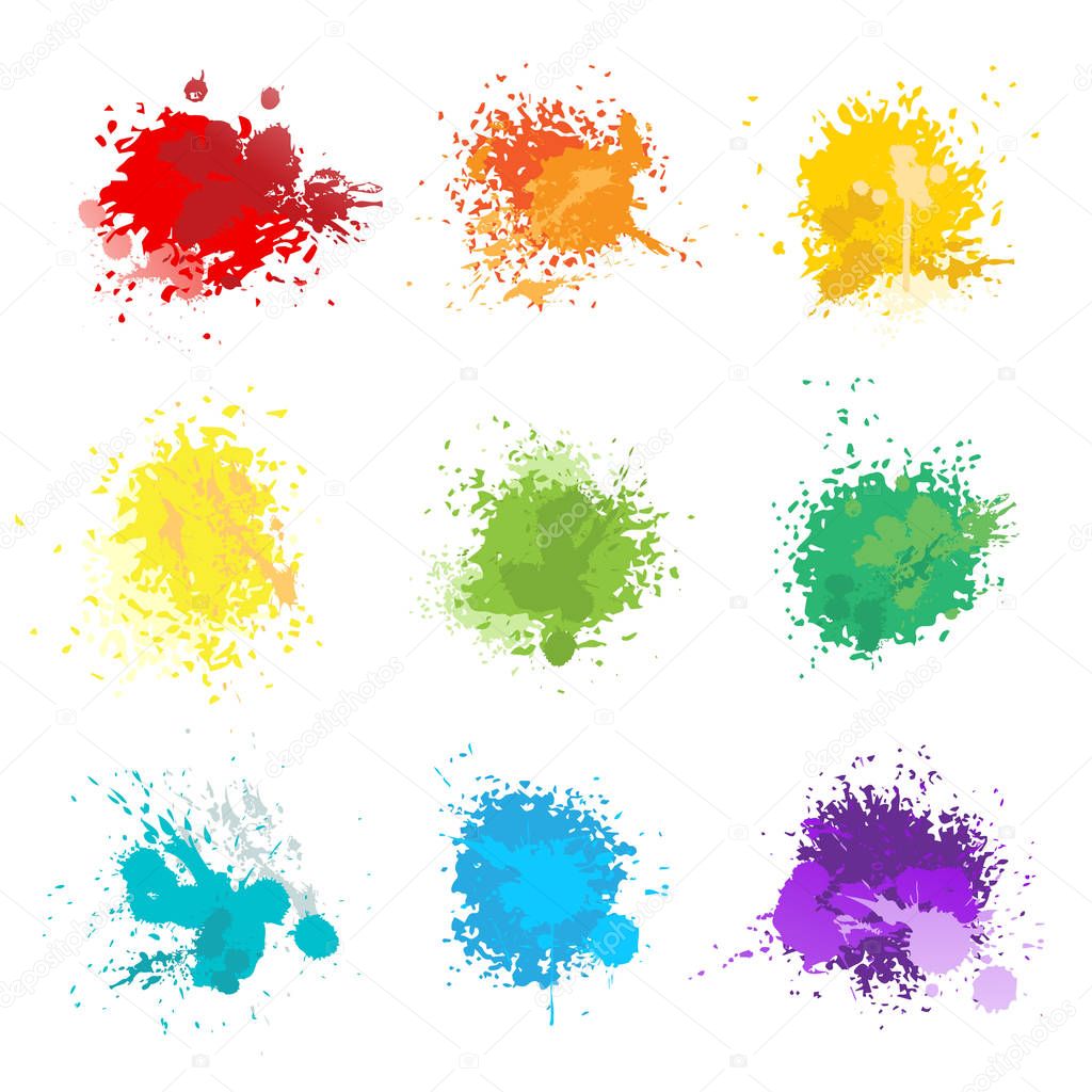Paint splat colors