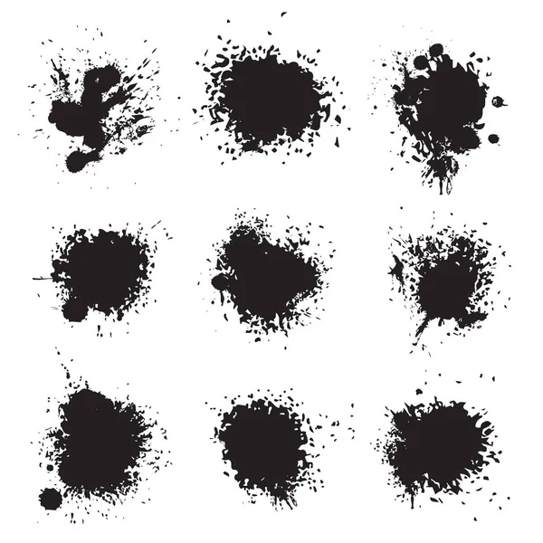 Tinta negra splat — Vector de stock