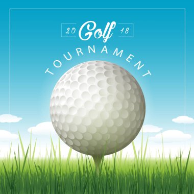 Vektör golf turnuvası arka plan