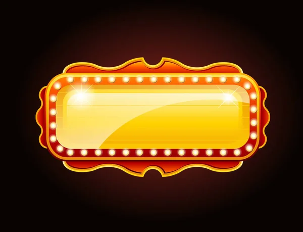 Bannière de casino d'or signe espace de copie — Image vectorielle