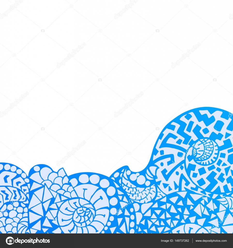 decorative element border abstract invitation card template wave