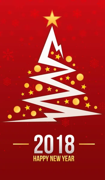 Cartão Ano Novo Com Flocos Neve Modelo Congratulação Ano Novo — Vetor de Stock