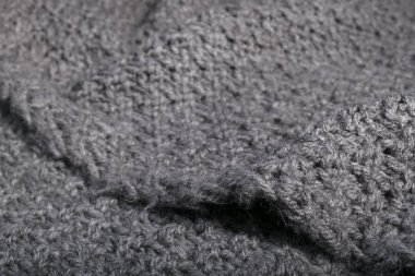 kaba el örme gri kumaş yapımı. 