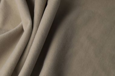 Pahalı kadife bej kumaş, Kaşmir Tekstil, kadife süet ve chamois etkisi, pamuklu döşemelik.