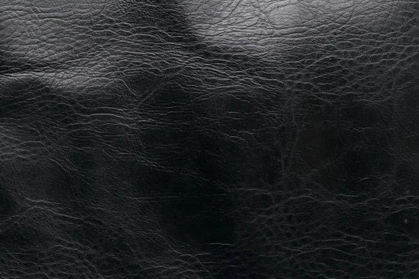 Textura couro preto com costura — Fotografia de Stock
