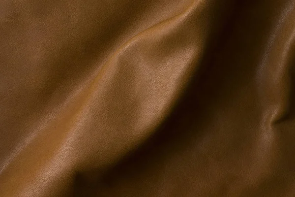Orijinal doğal koyu kahverengi deri doku arka plan, eski vintage gerçek deri yıpranmış. — Stok fotoğraf
