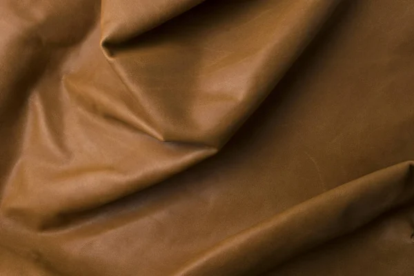 Worn genuine natural dark brown leather texture background, old vintage real leather. — Stock Photo, Image