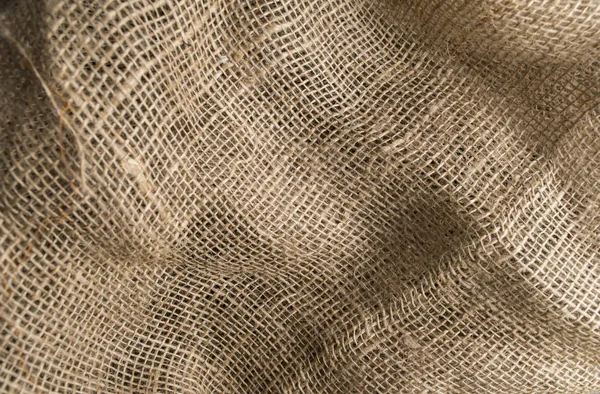 Beige and brown jute fabric texture and background. — Stock Photo, Image