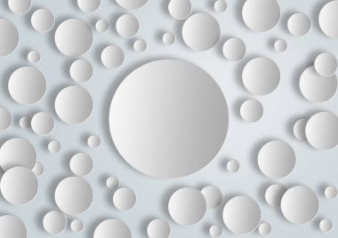 yumuşak gölgeler ile sakin beyaz daireler.