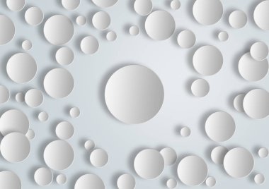 yumuşak gölgeler ile sakin beyaz daireler.