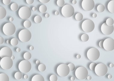 yumuşak gölgeler ile sakin beyaz daireler.