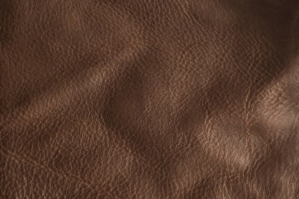 Texture et fond en cuir marron . — Photo