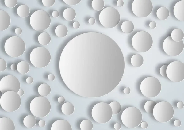 Ruhige weiße Kreise mit weichen Schatten. — Stockfoto