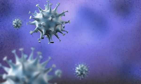 Coronavirus Cells Outbreak Epidemic Coronavirus Disease 2019 2020 Covid Caused — Stock Photo, Image