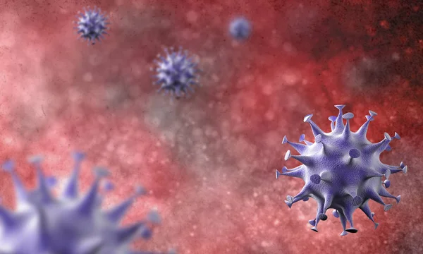 Wabah Sel Coronavirus Epidemi Penyakit Coronavirus 2019 2020 Covid Disebabkan — Stok Foto