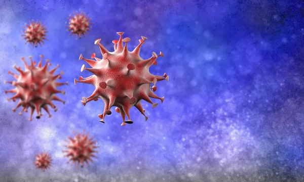 Coronavirus Cells Outbreak Epidemic Coronavirus Disease 2019 2020 Covid Caused — Stock Photo, Image