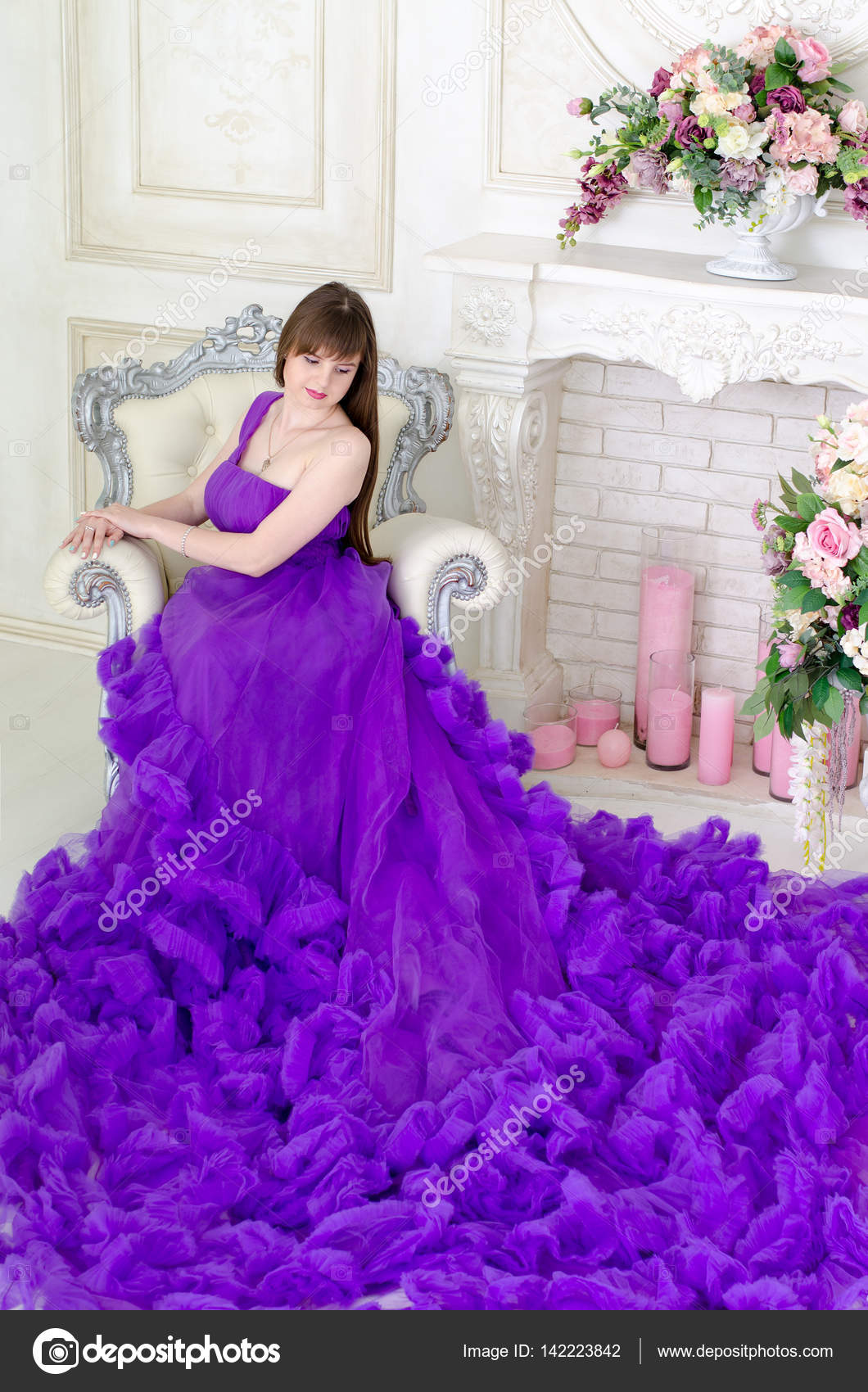 Lila Langes Kleid 09954e