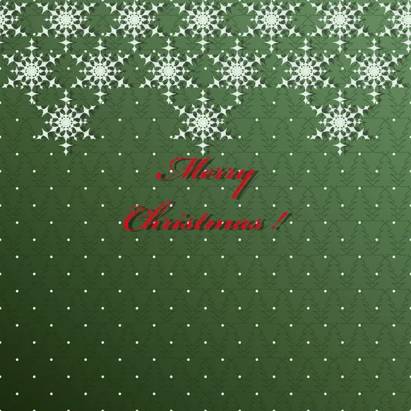 Абстрактная векторная Рождественская открытка. Рождественские елки, снежинки — стоковый вектор