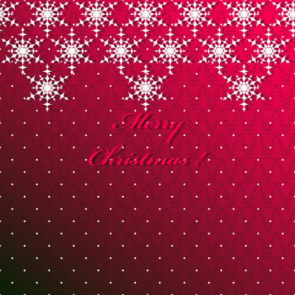 Tarjeta de felicitación de Navidad vector abstracto. Árboles de Navidad, copos de nieve — Vector de stock