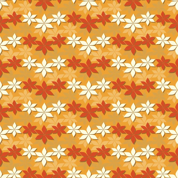 シームレスな抽象花のベクトル図です。秋の動機 — ストックベクタ